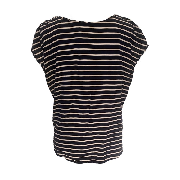 Abercrombie & Fitch Navy Blue with White Stripe Top - Picture 2 of 3